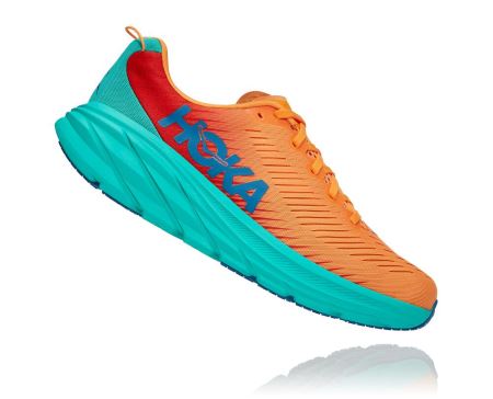 Hoka One One Rincon 3 - Tenis Corrida Largos Homem Laranja | PT-P4hLyON